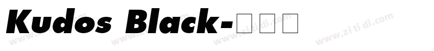 Kudos Black字体转换